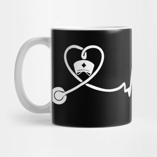 Cute Nurse Stethoscope Heartbeat Mug